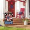 Patriotic 4th of July Garden Flag 12x18 Inch Double Sided Outside, Floral Welcome Daisy Polka Dots Yard Outdoor Decoration